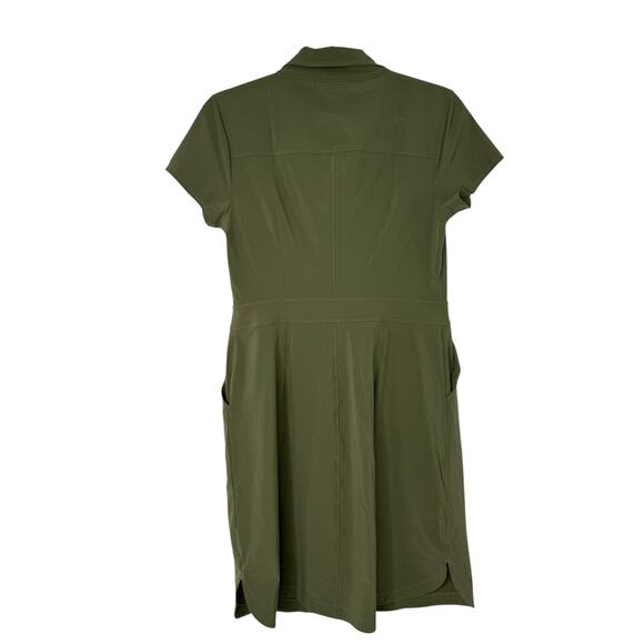 PrAna Shadyn Dress Women S Cargo Green Polyester Outdoors Gorpcore Hiking - Picture 4 of 9